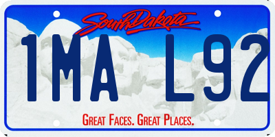SD license plate 1MAL92