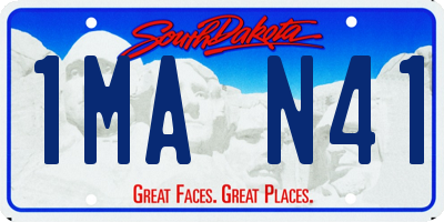 SD license plate 1MAN41