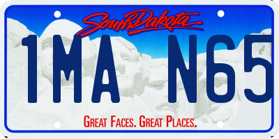 SD license plate 1MAN65