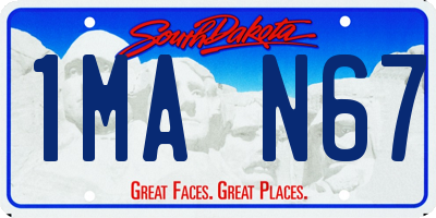 SD license plate 1MAN67