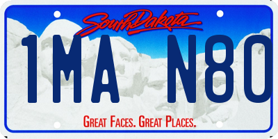 SD license plate 1MAN80