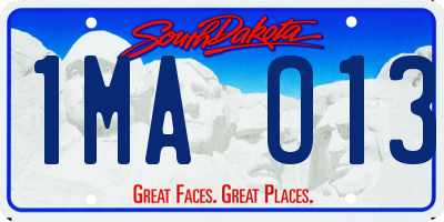 SD license plate 1MAO13