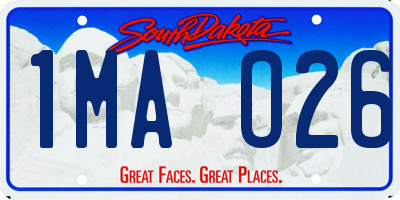 SD license plate 1MAO26