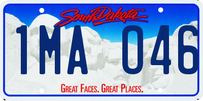 SD license plate 1MAO46