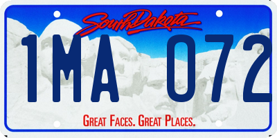 SD license plate 1MAO72