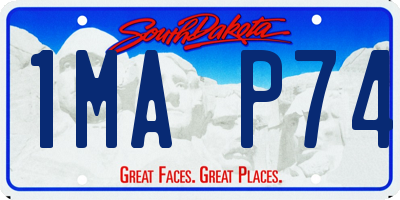 SD license plate 1MAP74