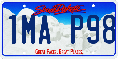 SD license plate 1MAP98