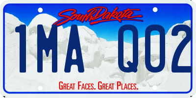 SD license plate 1MAQ02