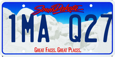 SD license plate 1MAQ27