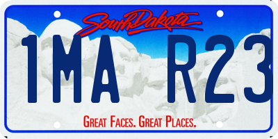 SD license plate 1MAR23