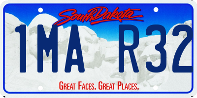 SD license plate 1MAR32
