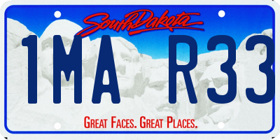 SD license plate 1MAR33