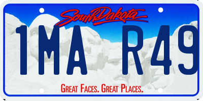 SD license plate 1MAR49