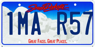 SD license plate 1MAR57