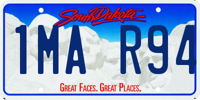 SD license plate 1MAR94
