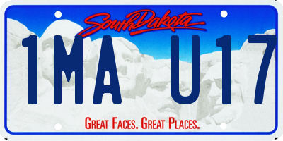SD license plate 1MAU17