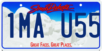 SD license plate 1MAU55