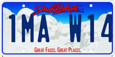 SD license plate 1MAW14