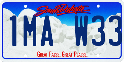 SD license plate 1MAW33