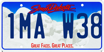 SD license plate 1MAW38