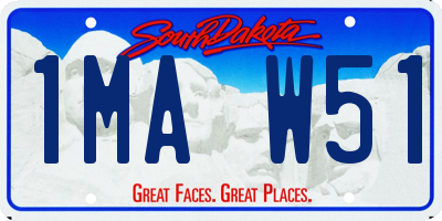 SD license plate 1MAW51