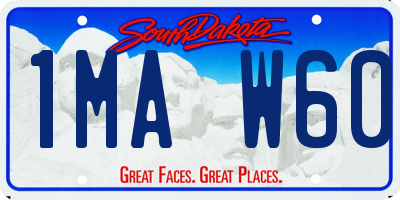 SD license plate 1MAW60