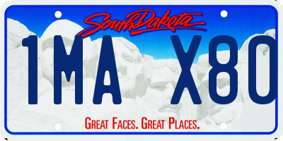 SD license plate 1MAX80