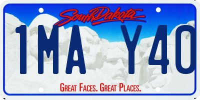 SD license plate 1MAY40