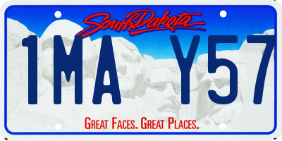 SD license plate 1MAY57