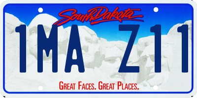 SD license plate 1MAZ11