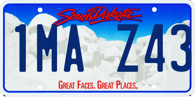 SD license plate 1MAZ43