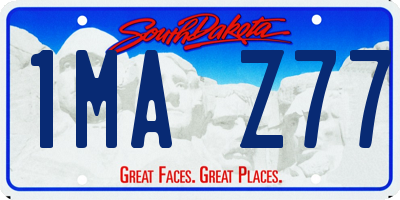 SD license plate 1MAZ77