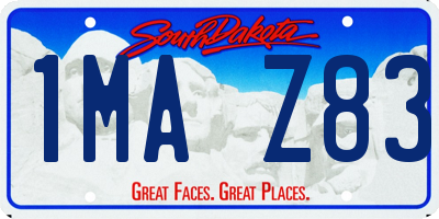 SD license plate 1MAZ83