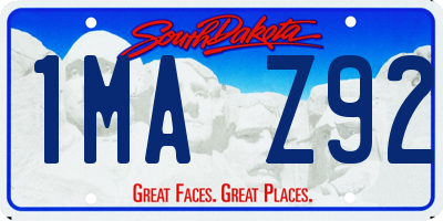 SD license plate 1MAZ92