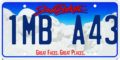 SD license plate 1MBA43