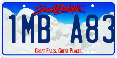 SD license plate 1MBA83