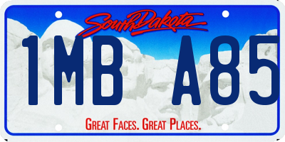 SD license plate 1MBA85