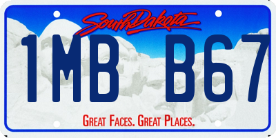SD license plate 1MBB67