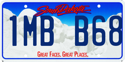 SD license plate 1MBB68