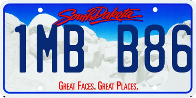 SD license plate 1MBB86