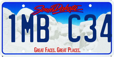 SD license plate 1MBC34