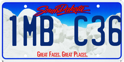 SD license plate 1MBC36
