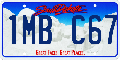 SD license plate 1MBC67