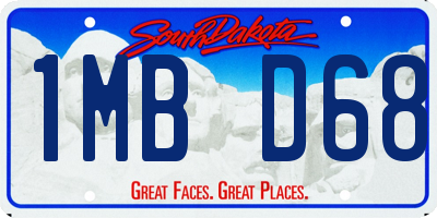 SD license plate 1MBD68
