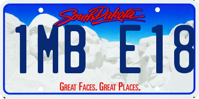 SD license plate 1MBE18