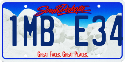 SD license plate 1MBE34
