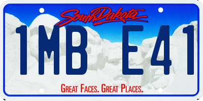 SD license plate 1MBE41