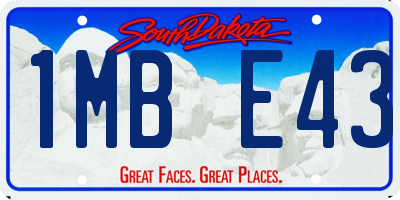 SD license plate 1MBE43