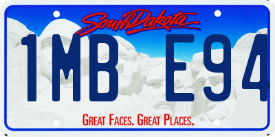SD license plate 1MBE94