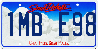 SD license plate 1MBE98